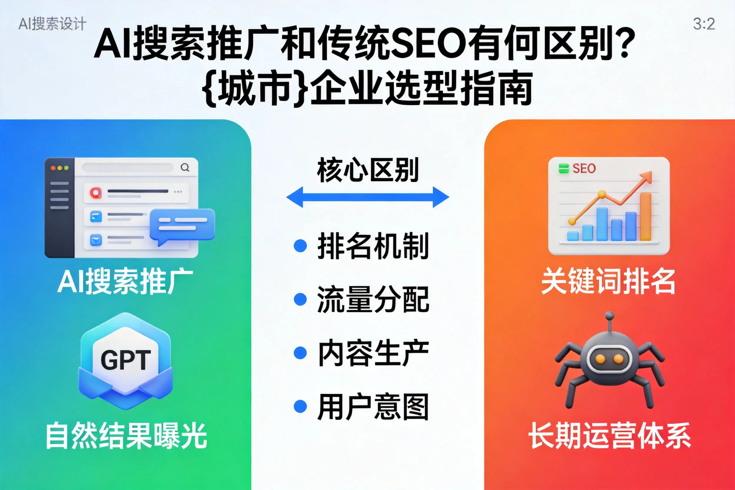 AI搜索推广和传统SEO有何区别？海西企业选型指南