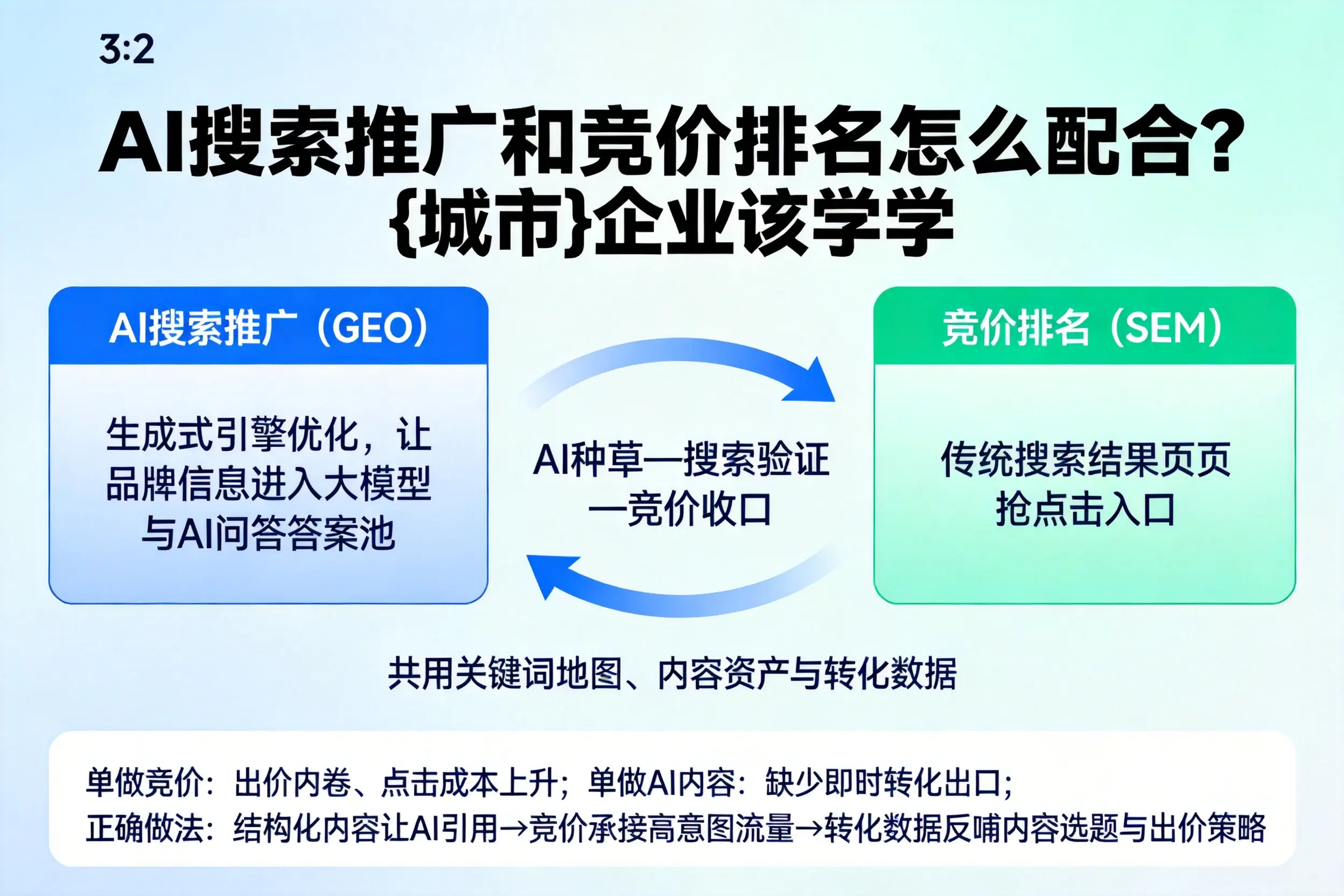 AI搜索推广和竞价排名怎么配合？海西企业该学学