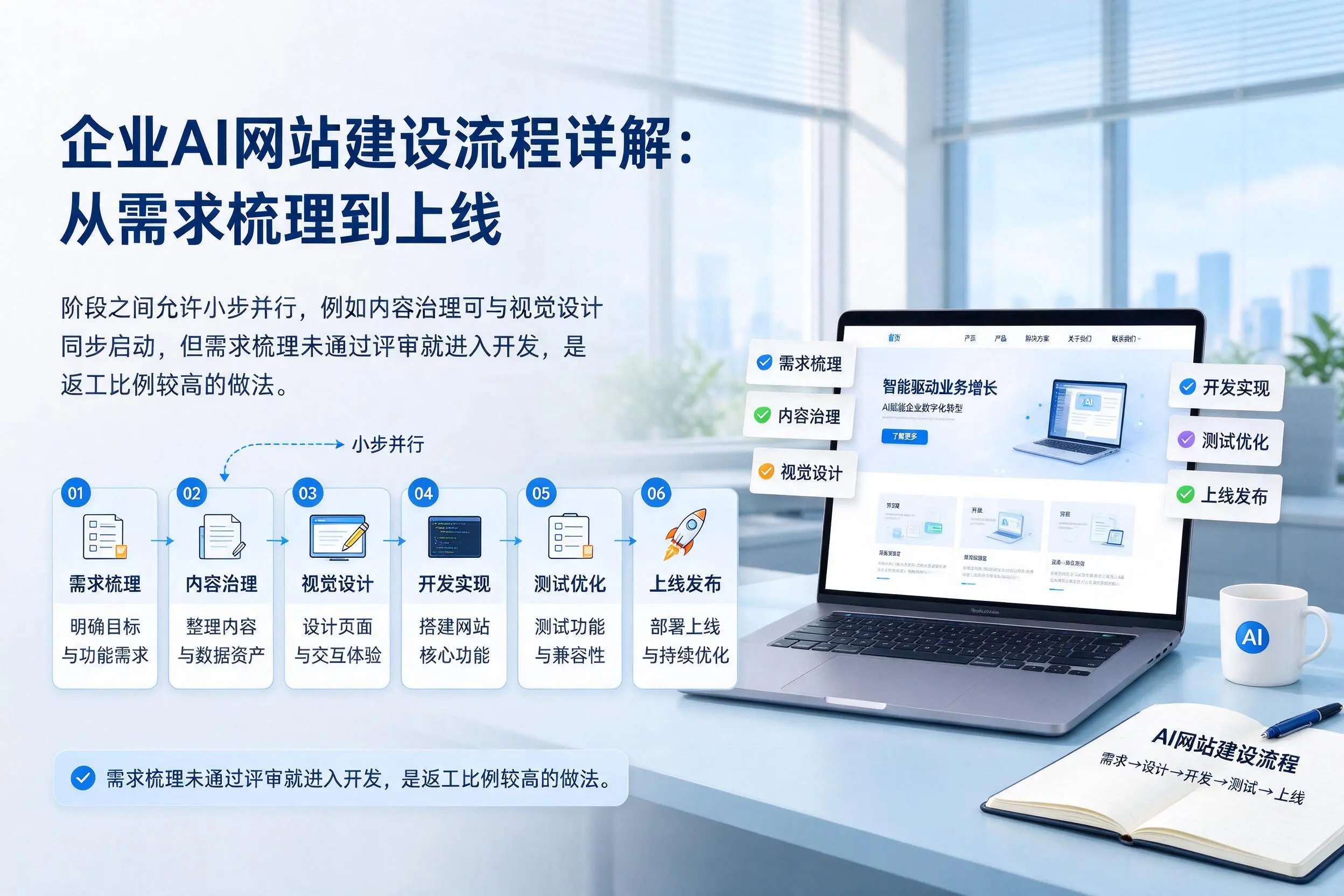 海西企业AI网站建设流程详解：从需求梳理到上线